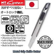 NT CUTTER JAPAN METAL GRIP KNIFE CUTTER + FREE NT CUTTER SPARE BLADE(5X)