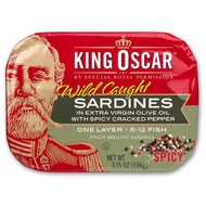 King Oscar Sardines In Olive Oil with Ground Pepper 106g-with Cracked 106g