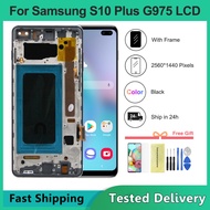 TFT Quality For Samsung S10+ G975F G975U G975 LCD Display Touch Screen with Frame For Galaxy S10 Plu