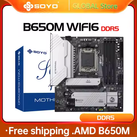 SOYO B650M WIFI AMD B650 Supports 4800-6000 (OC+) DDR5 Memory AMD Ryzen 7-8-9000 Series Motherboard 