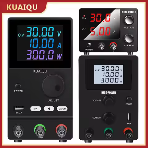 30V 10A 300W Adjustable Lab DC Power Supply 60V 120V 5A 3A Bench Voltage Regulator LCD Dight Display