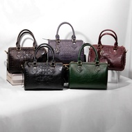 Sendy Leather YANA Women's Leather Bag Duffle Bag Speedy Bag Genuine Leather Genuine Leather Bag