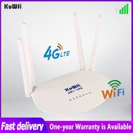 KuWfi 150Mbps Wifi Router 4G LTE Wireless Router Modem Mobile Hotspot With Sim Card Slot 4 External Antenna Support 32 Devices gubeng