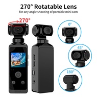 4K HD Sports WIFI Camera Wearable Back Cilp 270 ° Rotatable Lens Remote Viewing Portable Waterproof Body Camera Outdoor Action Sports DV Dash Cam External Bracket Motor Bicycle Car