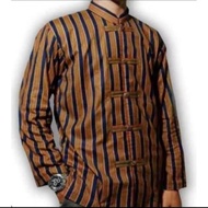 kemeja batik lurik sanghai/baju koko lurik