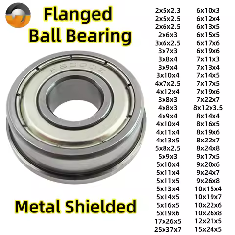 10pcs Flange Bearings Bore 3mm 4mm 5mm 6mm 7mm 8mm 9mm MF63ZZ MF85ZZ MF106ZZ F608ZZ F683ZZ F695ZZ F6