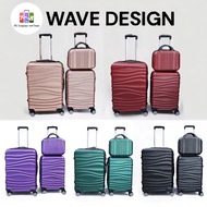 WAVE ABS quality travel luggage 3in1 or 2in1 24inch 20inch 12inch beg bagasi