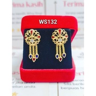 Wing Sing 916 Gold Earrings / Subang Indian Design  Emas 916 (WS132)