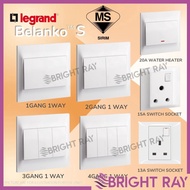 SIRIM LEGRAND Belanko Series Switch Socket White Socket Outlet 1GANG 2GANG 1WAY-4WAY 13A 15A 20A Wat
