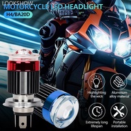 LOOKSHOW Motorcycle Led Headlight H4 BA20D Headlight Projector Lens Moto Signal Lamp Bulb Hi/Lo Beam