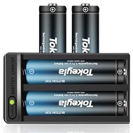 Tokeyla 4 Pack 18650 Battery Charger Set Can Charge 18650 Rechargeable Battery 3.7 Volt Li-ion Batte