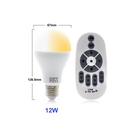 7W/12W Dimmable E27 Light Bulb RF2.4G Remote Control LED Light Bulb หลอดไฟ AC220V คุณภาพสูง ประหยัดพ