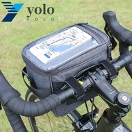 YOLO Bicycle Frame Bag Road Bike Bike Accessories Touch Screen Reflective Shoulder Bag Storage Bag TPU Handlebar Bag