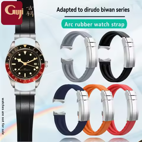 For TUDOR Black Bay 1958 M79030 M79230/79220 M7939G1 Rubber Watchband Folding Buckle Style Watch Str