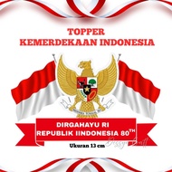 80TH Independence Anniversary Topper / Republic of Indonesia Independence Theme Tumpeng Decoration /