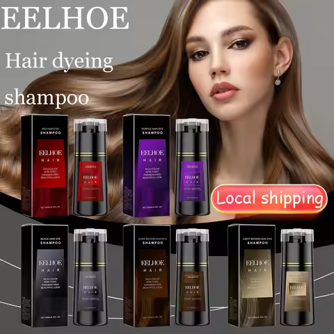 EELHOE Instant Hair Dyeing Shampoo Strengthening Lasting Effect Easy Coloring Nourish Scalp Non-irri