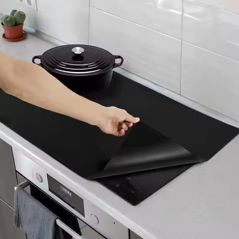 Silicone Induction Cooktop Mat Non Slip Electric Stove Cover Pad Cooktop Protector Cooking Kitchen A