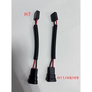 2PCS H7 To H11/H8/H9 Conversion Connector Wiring Harness Headlight Fog Light Plug 2.5mm Good Quality