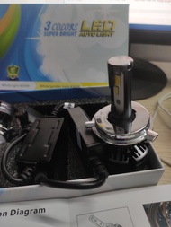 Tricolor headlight H4 LED Car H11 H8 H7 H1 H3 9005 9006 HB3 HB4 Fog lamp bulb 4300K 3000K 6000K