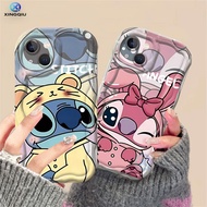 For Samsung A06 A05 A05s A04s A04e A03 A03s A15 A14 A13 A12 A2 Blue Stitch Soft Phone Case XingQiu