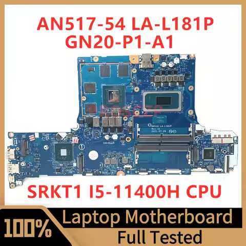 GH51G LA-L181P Mainboard For Acer AN517-54 Laptop Motherboard GN20-P1-A1 RTX3050TI With SRKT1 I5-114
