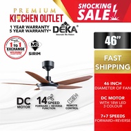Deka Kronos 46" DC Motor 14 Speeds 5 Blades Ceiling Fan F5DC BABY | F5DC BABY L