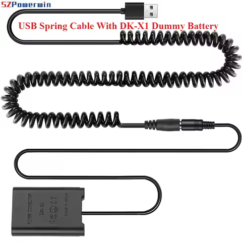 USB Spring Cable DK-X1 Dummy Battery kit Replace NP-BX1 Battery For Sony DSC-RX1 RX1R RX100 II RX100
