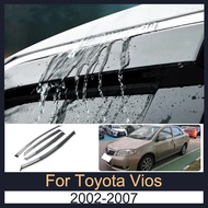 Door Visor For Toyota Vios 2002-2007 2003 2004 2005 2006 Rain Visor Rain Guards Window Visors Deflec