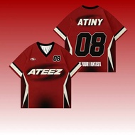 ATEEZ In Your Fantasy Tour Football Jersey Kpop Album Men's Women's Short Sleeve Casual Round Neck J