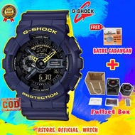 Jam Tangan Pria G Shock GA 110 GA-110LN-2ADR Dual Time Auto Light Fullset