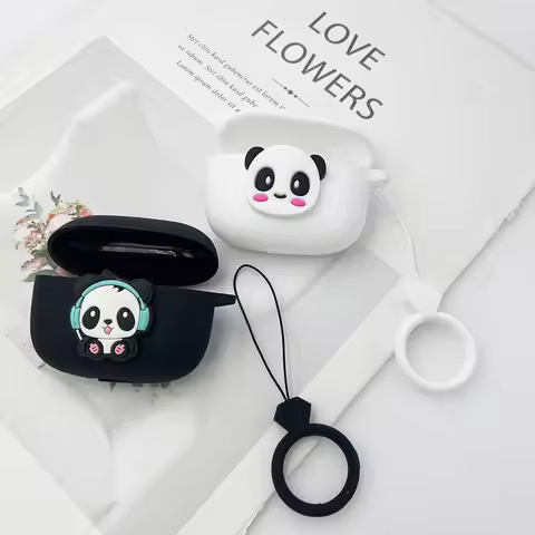 cartoon panda Earphone case For Technics EAH-AZ80 / AZ100 Case for Technics EAH-AZ100 case silicon P