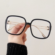 DCermin Mata Anti-Biru Baru Bersih Tanpa Solek Myopia Bingkai Lelaki Kotak Besar Kreatif Cermin Mata Gelas