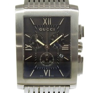 นาฬิกาข้อมือ GUCCI G เมโทร รุ่น 8600M สเตนเลสสตีล ควอตซ์ โครโนกราฟ หน้าปัดสีดำ สำหรับผู้ชาย【มือสอง】