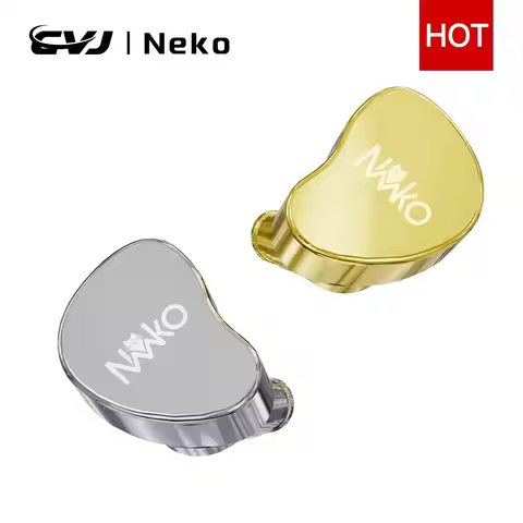 CVJ NEKO In-Ear Dynamic Wired HiFi Earphones Vacuum Plated Laser Engraving 3.5mm Single Ended 4.4mm 