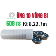 Combo tube of 10 608rs bearings, size 8.22.7m