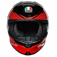 Helmet AGV K6 ECE MULTI - RUSH BLACK / RED - Genuine