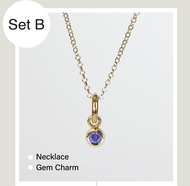Open on Museum - Heritage of Charms (Necklace SET) สร้อยเงินแท้พร้อมจี้สัญลักษณ์ และจี้พลอยแท้