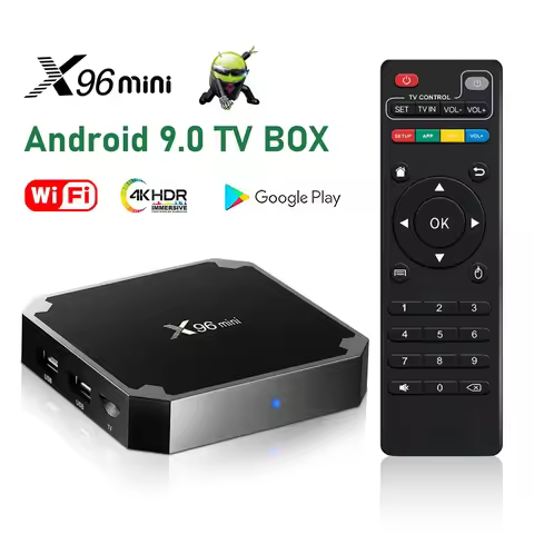 Original X96Mini Android 9.0 GPU Mali-450 1GB 8GB Smart TV Box 2.4G Wifi Google 4K HDR Multi-languag