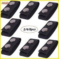 PINGD 1/4/8Pcs Belt Keeper  Double Snaps Outdoor Nylon Strap