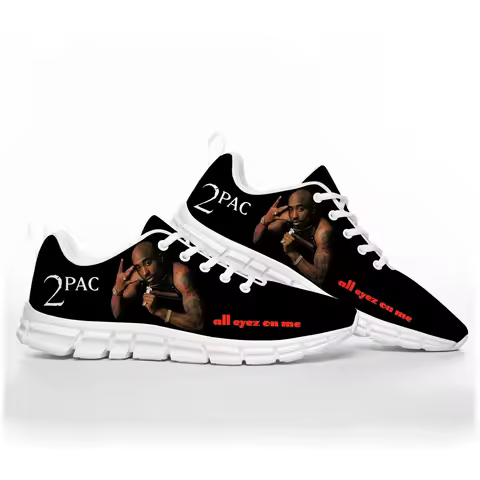 Rap 2Pac Tupac All Eyez on Me Sports Shoes Mens Womens Teenager Sneakers Casual Custom High Quality 