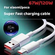 For Xiaomi 67W Turbo Fast Charger with 6A USB C Cable for Xiaomi 15 14 13 12 11 Redmi 15 12C Note 12