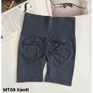 Quần đùi ngố nữ tập gym yoga pickleball cạp cao chun mông thun dệt kim co giãn 4 chiều BINSPORTS Q21