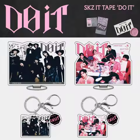 New StrayKids Keychain KPOP Mini Album DO IT SKZOO Star Surrounding Station Sign Acrylic Stand Sign 