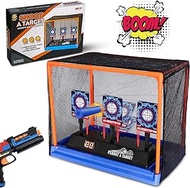 KBD Electronic Shooting Target Scoring Auto Reset Digital Targets for Nerf Guns Toys with a Support Cage &amp; Net, Christmas Birthday Gifts Toy for Kids-Boys &amp; Girls