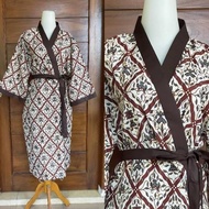 NEW Bathrobe Kimono Baju Tidur Spa Hotel Motif Batik Klasik Pria HS