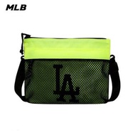 MLB LA  洛杉磯 道奇隊 Crossbody bag Green 網狀斜背包 小包 經典logo 亮黃