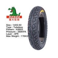 KENDA 14X2.50 14X2.125 TUBELESS TYRE ELECTRIC BICYCLE TAYAR EBIKE ELECTRIC SCOOTER E-BIKE TIRE