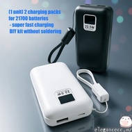 ELEGA Super Fast Charge  Holder Powerbank Case For 2pcs 21700  Box