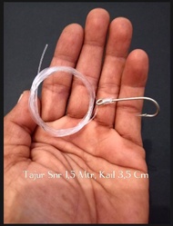 TAJUR IKAN GABUS PANJANG 1.5 M KAIL UKURAN 3.5 CM - PANCING IKAN - TEGER IKAN BESAR