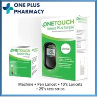 One Touch Select Plus Simple Glucometer Set + Strips 25s